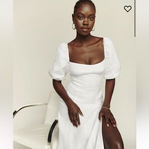White midi Reformatin dress. Size 4